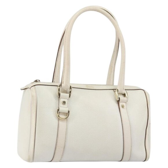 GUCCI Abby Mini Boston Bag Leather White Gold - Picture 3 of 16